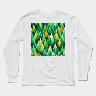 Watercolor Geometric Long Sleeve T-Shirt